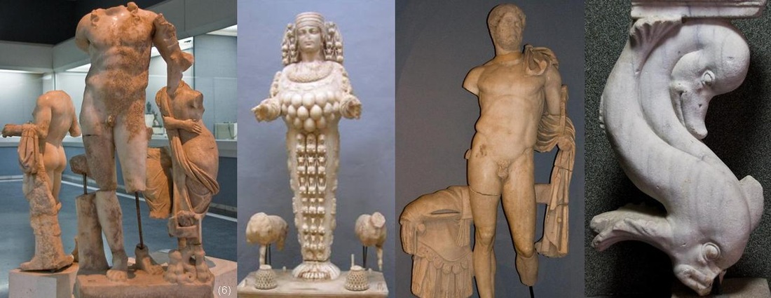 Izmir, İzmir, photo, fotoğraf, Statues, Pergamon, Pergamum, Bergama, Archaeological Museum, Ancient City