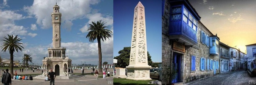 Izmir, İzmir, photo, fotoğraf, Clock Tower, Saat Kulesi, Konak, Square,  Egyptian, Obelisk, Dikilitaş, Traditional Houses, Alacati, Cesme