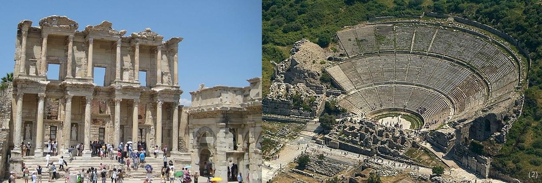 Izmir, İzmir, photo, fotoğraf, Library, Celsus, Theater, Ephesus, Ancient City, Selcuk